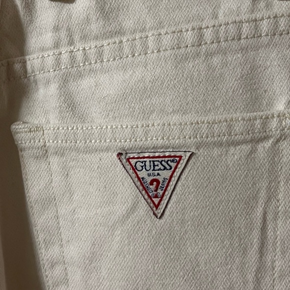 Vintage Guess High Rise 90's Tapered Mom Straight Jean Ivory Cream Size 26 - Picture 4 of 7